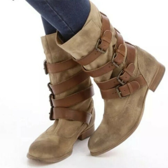 H By Hudson Shoes - H BY HUDSON Keira Suede Leather Distressed Boots